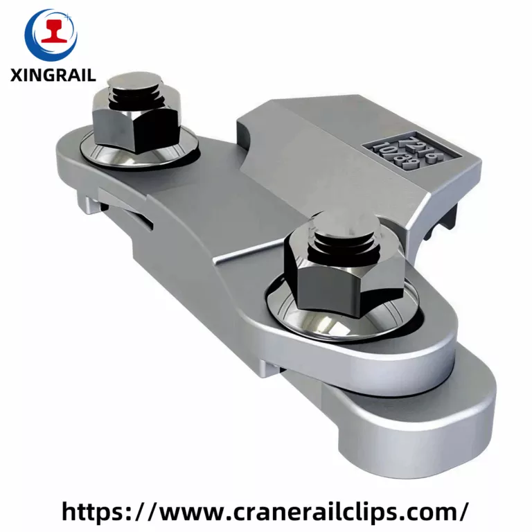 Shipyard crane rail clips